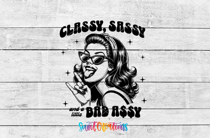 Classy Sassy And A Little Bad Assy Motel Keychain UV DTF Transfer | Funny Sassy Design | MK1518 - Swiit Creations