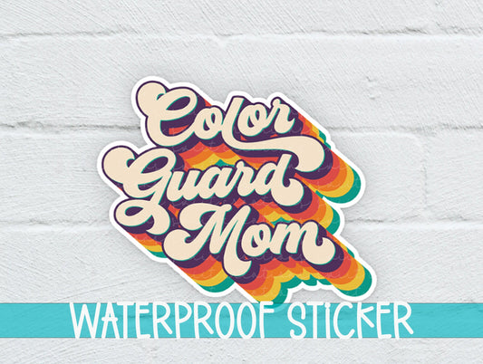 Color Guard Mom Retro Sticker SS327 - Swiit Creations
