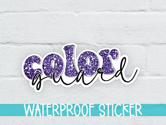 Color Guard Purple Glitter Sticker SS738 - Swiit Creations
