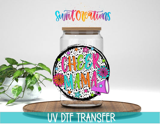 Colorful Proud Cheer Mama UV DTF Cup Decal | UV1031 - Swiit Creations