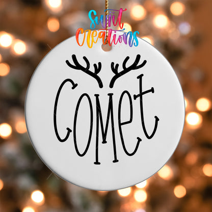 Comet Reindeer Christmas UV DTF Ornament Transfer | O-020 - Swiit Creations