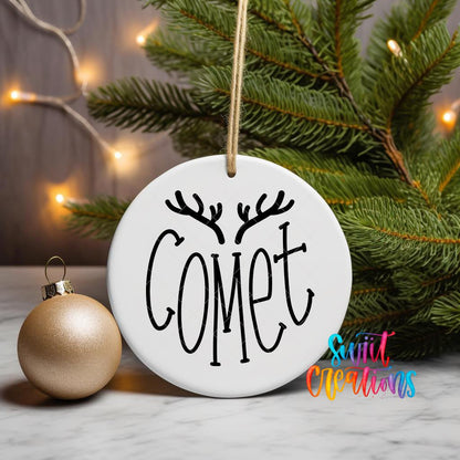 Comet Reindeer Christmas UV DTF Ornament Transfer | O-020 - Swiit Creations