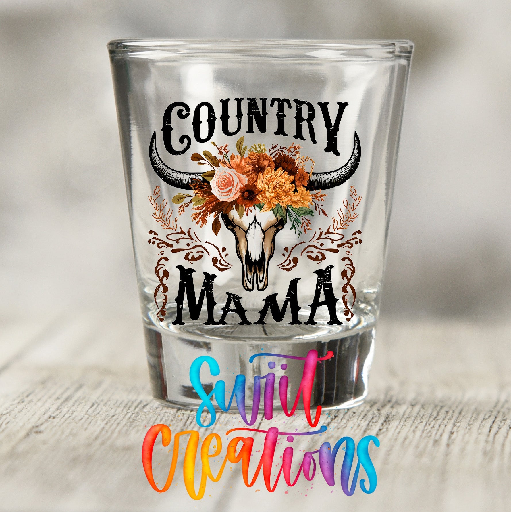 Country Mama UV DTF Shot Glass Transfer | SG1301 - Swiit Creations