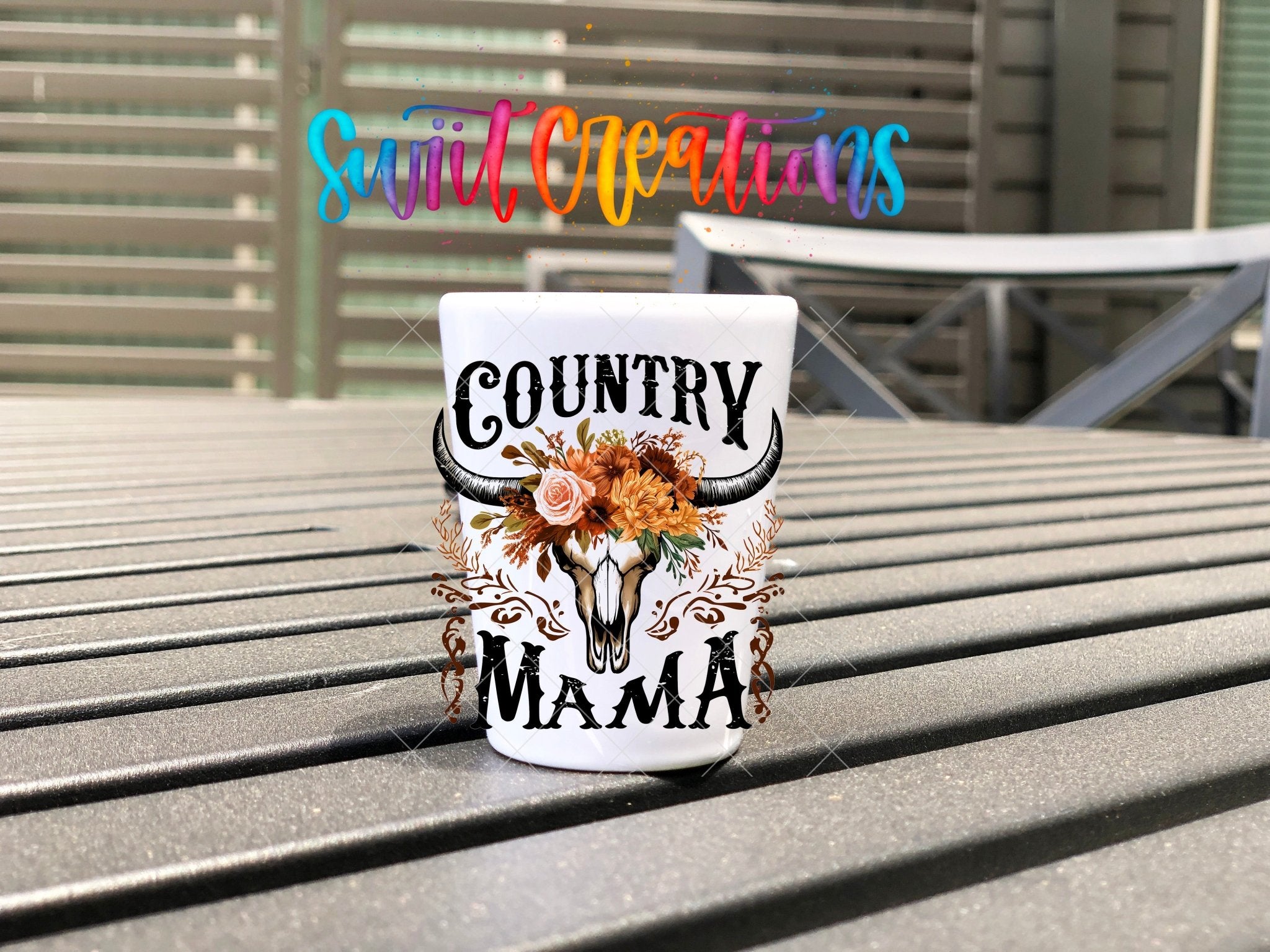 Country Mama UV DTF Shot Glass Transfer | SG1301 - Swiit Creations