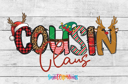 Cousin Claus Christmas UV DTF Cup Decal | UV1221 - Swiit Creations