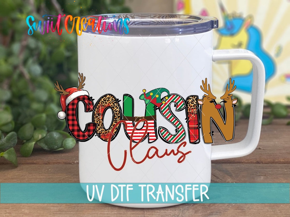 Cousin Claus Christmas UV DTF Cup Decal | UV1221 - Swiit Creations