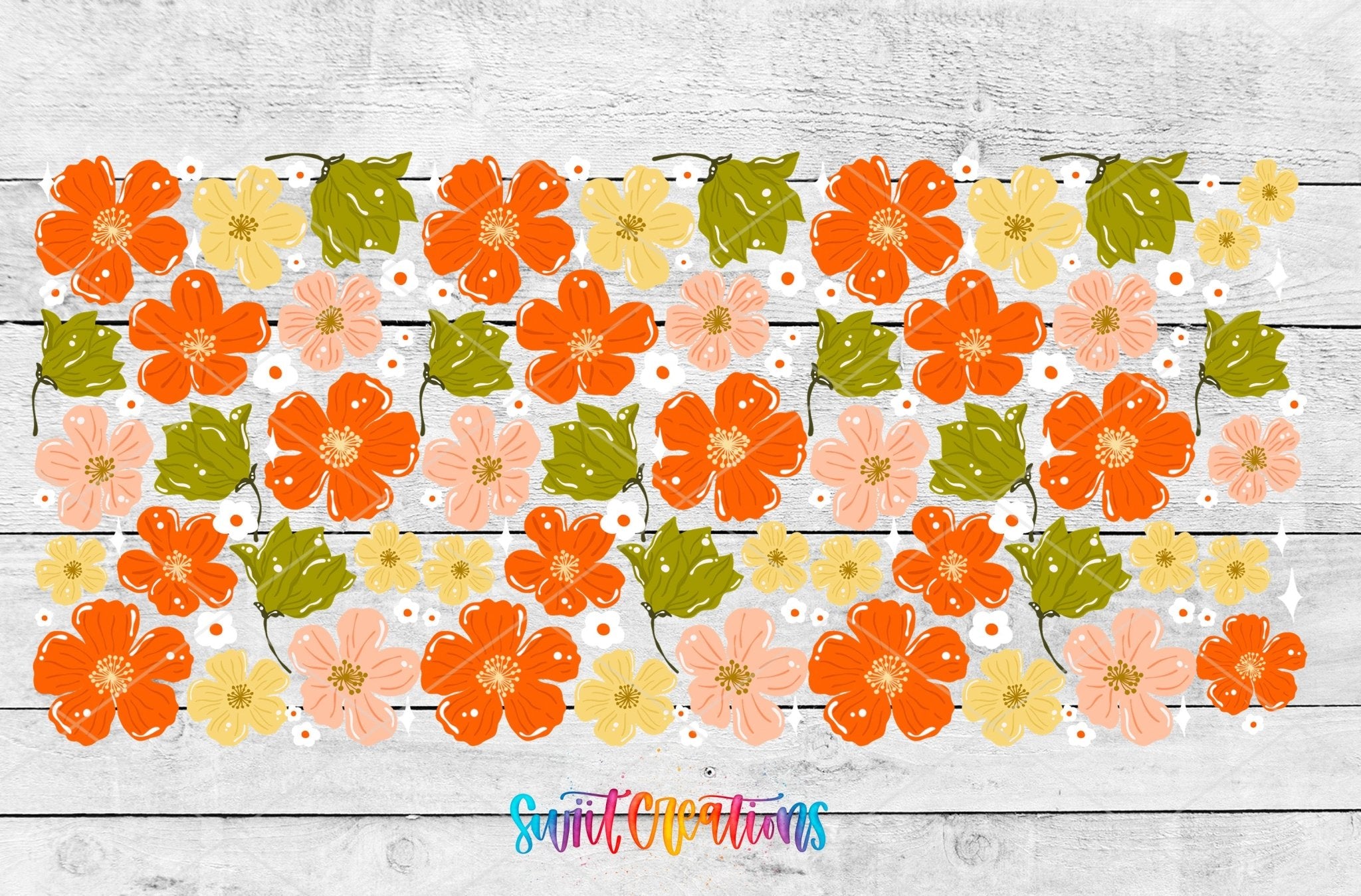 Cozy Fall Flower Autumn UV DTF Transfer Tumbler Wrap | DTF328 - Swiit Creations