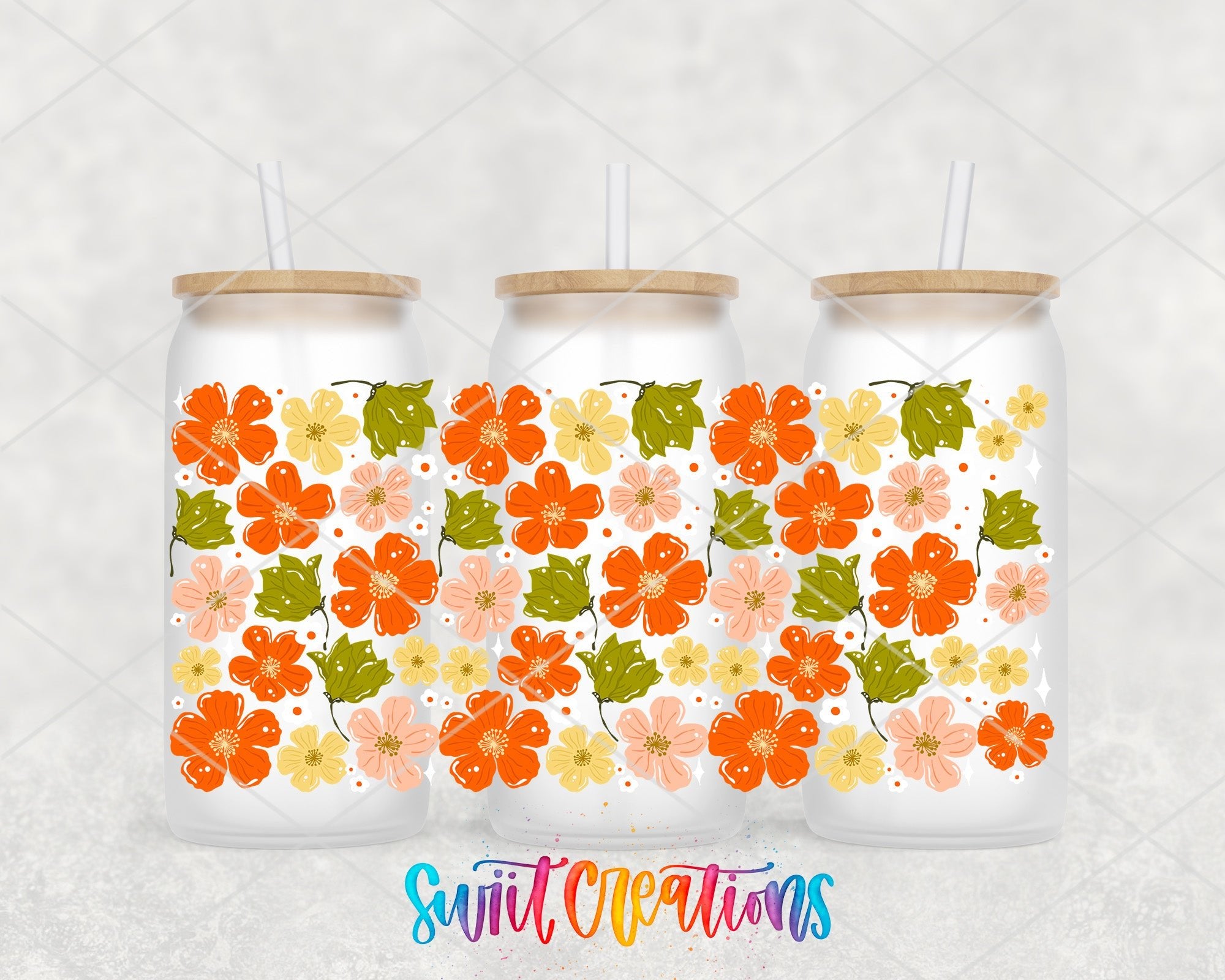 Cozy Fall Flower Autumn UV DTF Transfer Tumbler Wrap | DTF328 - Swiit Creations