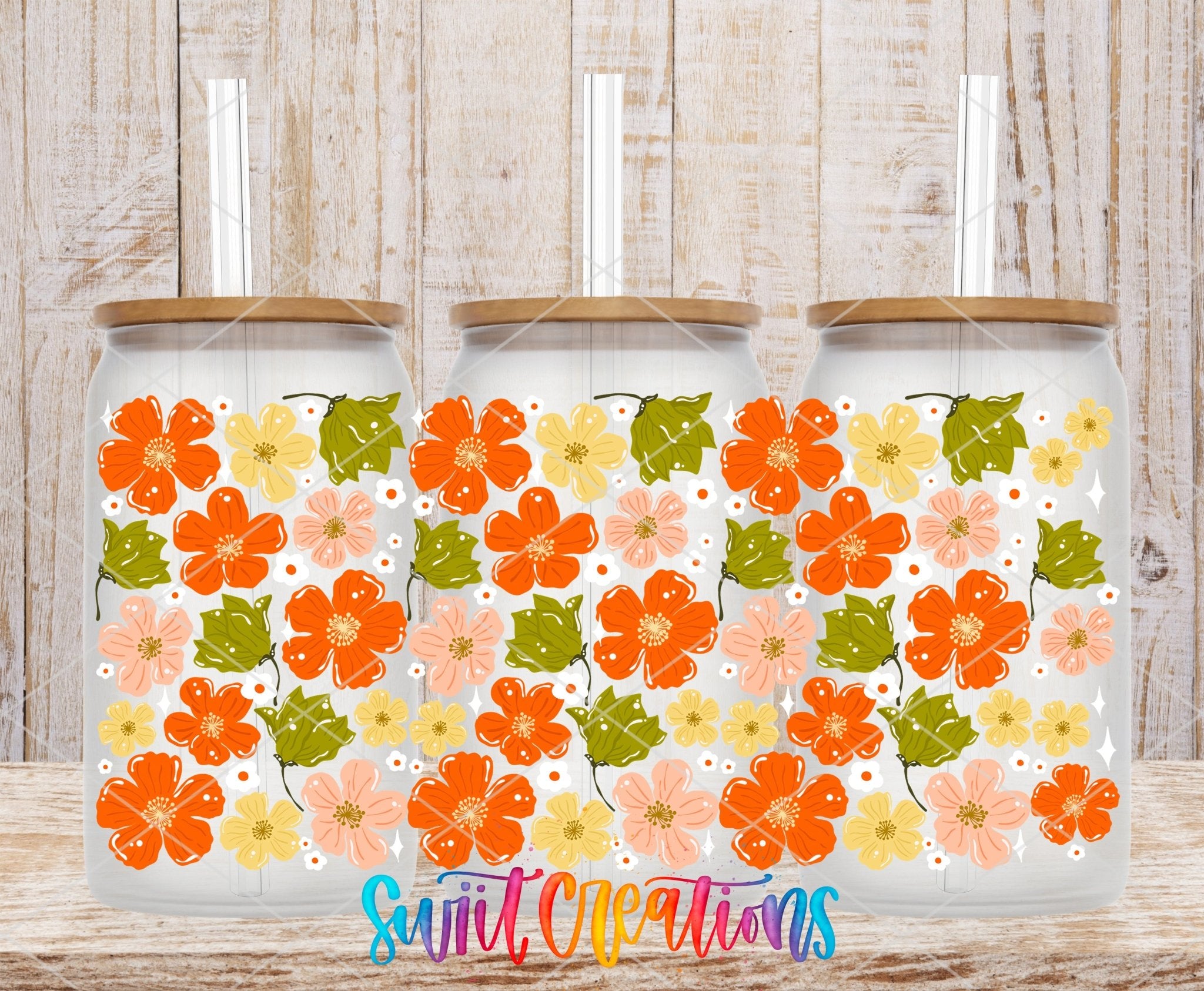 Cozy Fall Flower Autumn UV DTF Transfer Tumbler Wrap | DTF328 - Swiit Creations