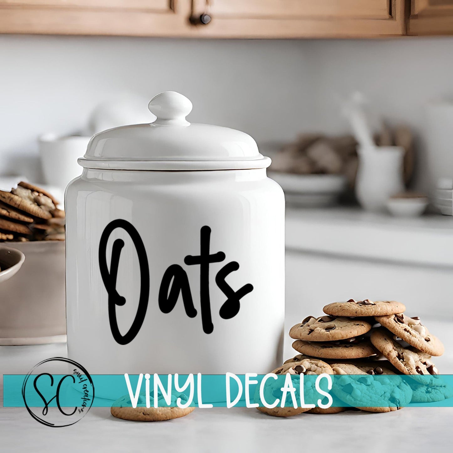Custom Vinyl Labels for Home Organization | Kitchen, Pantry, Bathroom Decals | Personalized Jar & Bin Stickers | PL22 - Swiit Creations