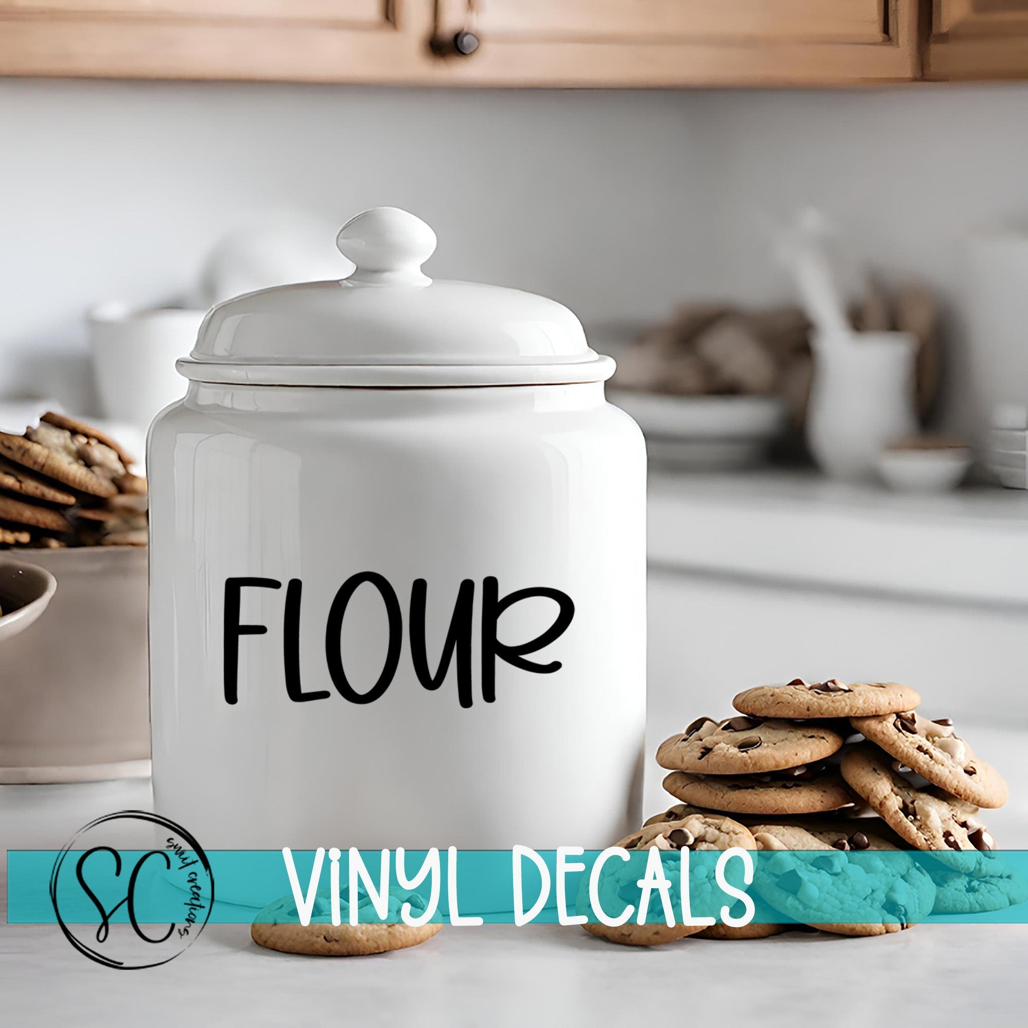 Custom Vinyl Labels for Home Organization | Kitchen, Pantry, Bathroom Decals | Personalized Jar & Bin Stickers | PL23 - Swiit Creations