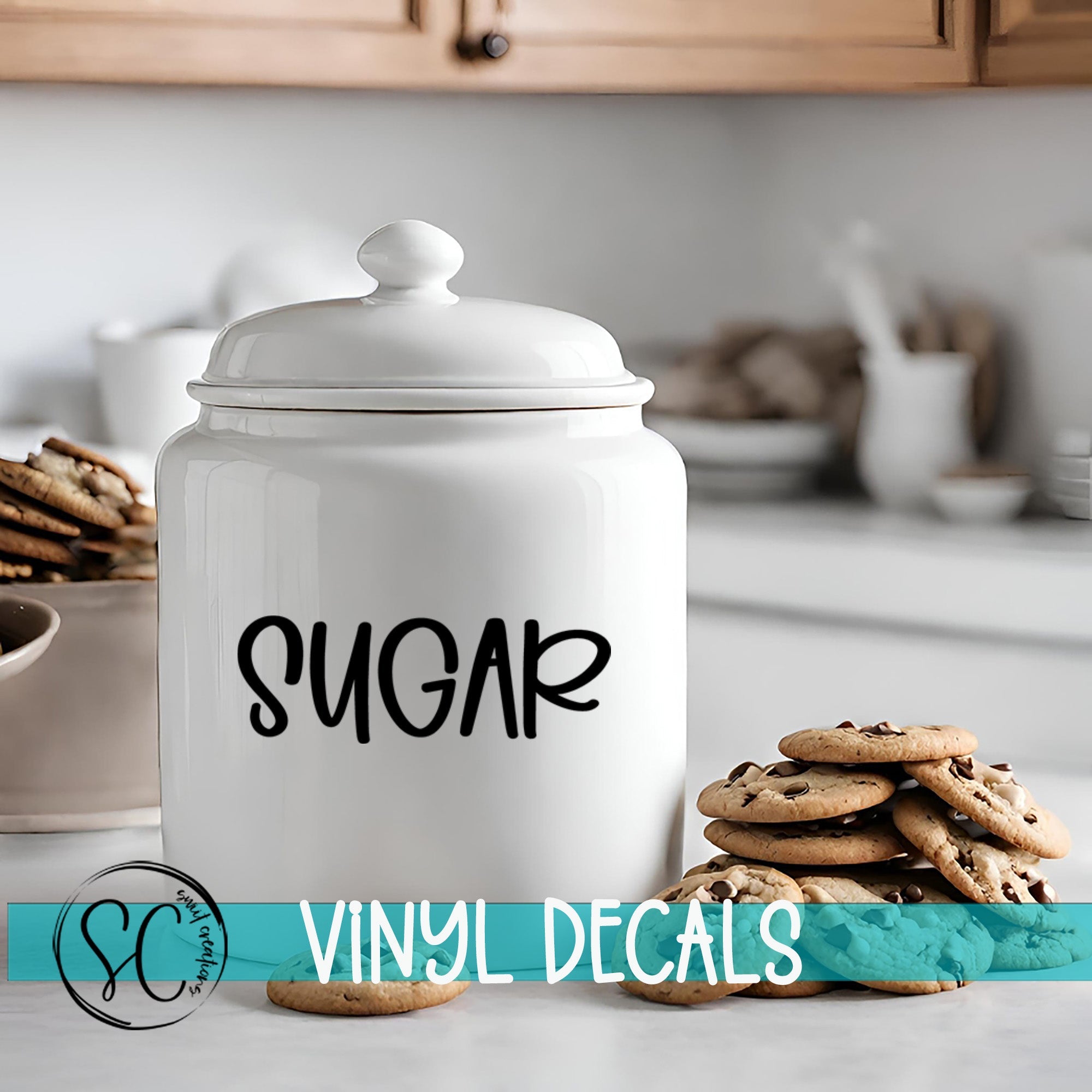 Custom Vinyl Labels for Home Organization | Kitchen, Pantry, Bathroom Decals | Personalized Jar & Bin Stickers | PL23 - Swiit Creations