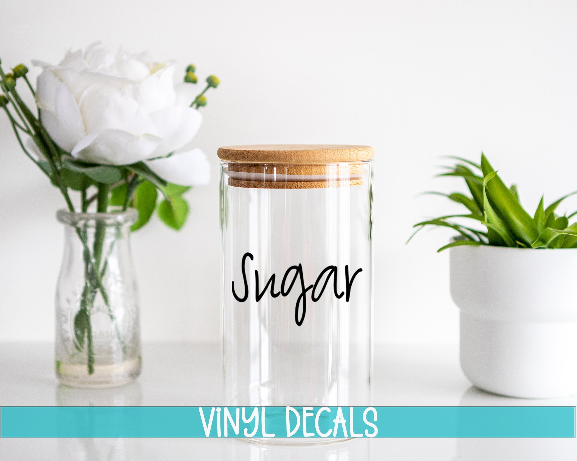Custom Vinyl Labels for Home Organization | Kitchen, Pantry, Bathroom Decals | Personalized Jar & Bin Stickers | PL24 - Swiit Creations