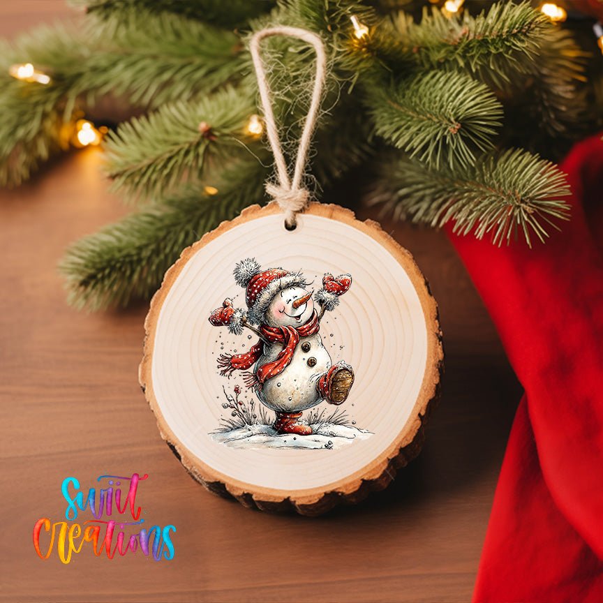 Cute Dancing Snowman UV DTF Ornament Transfer | O-1839 - Swiit Creations