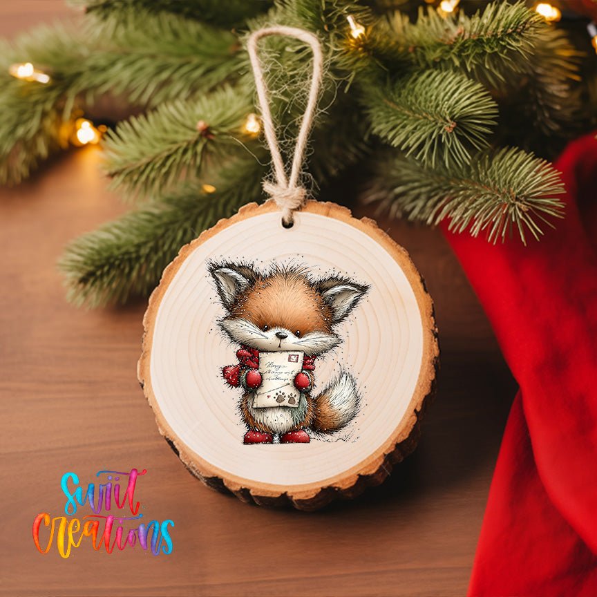 Cute Fox With Letter UV DTF Ornament Transfer | O-1866 - Swiit Creations