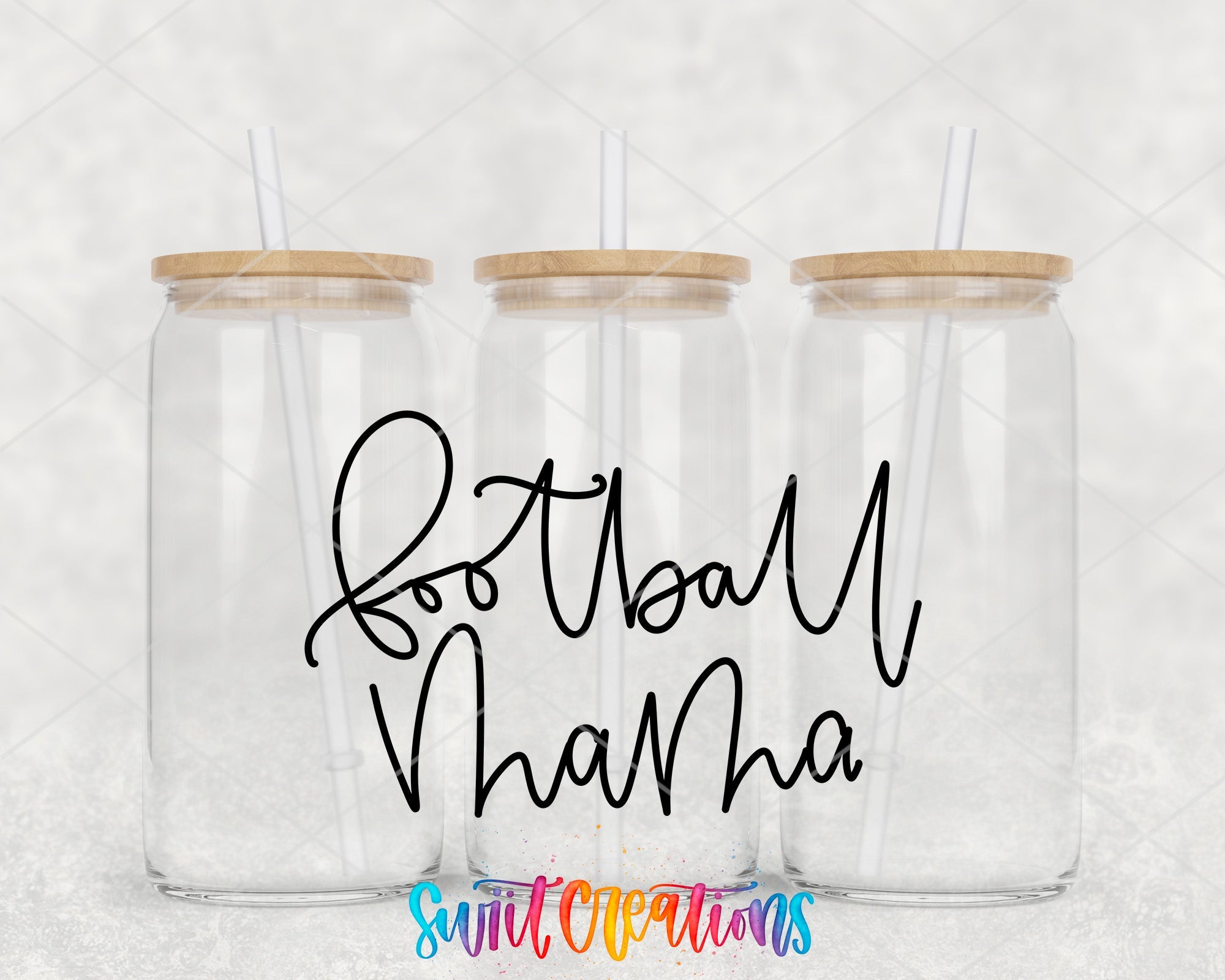 a couple of glass jars with straws in them