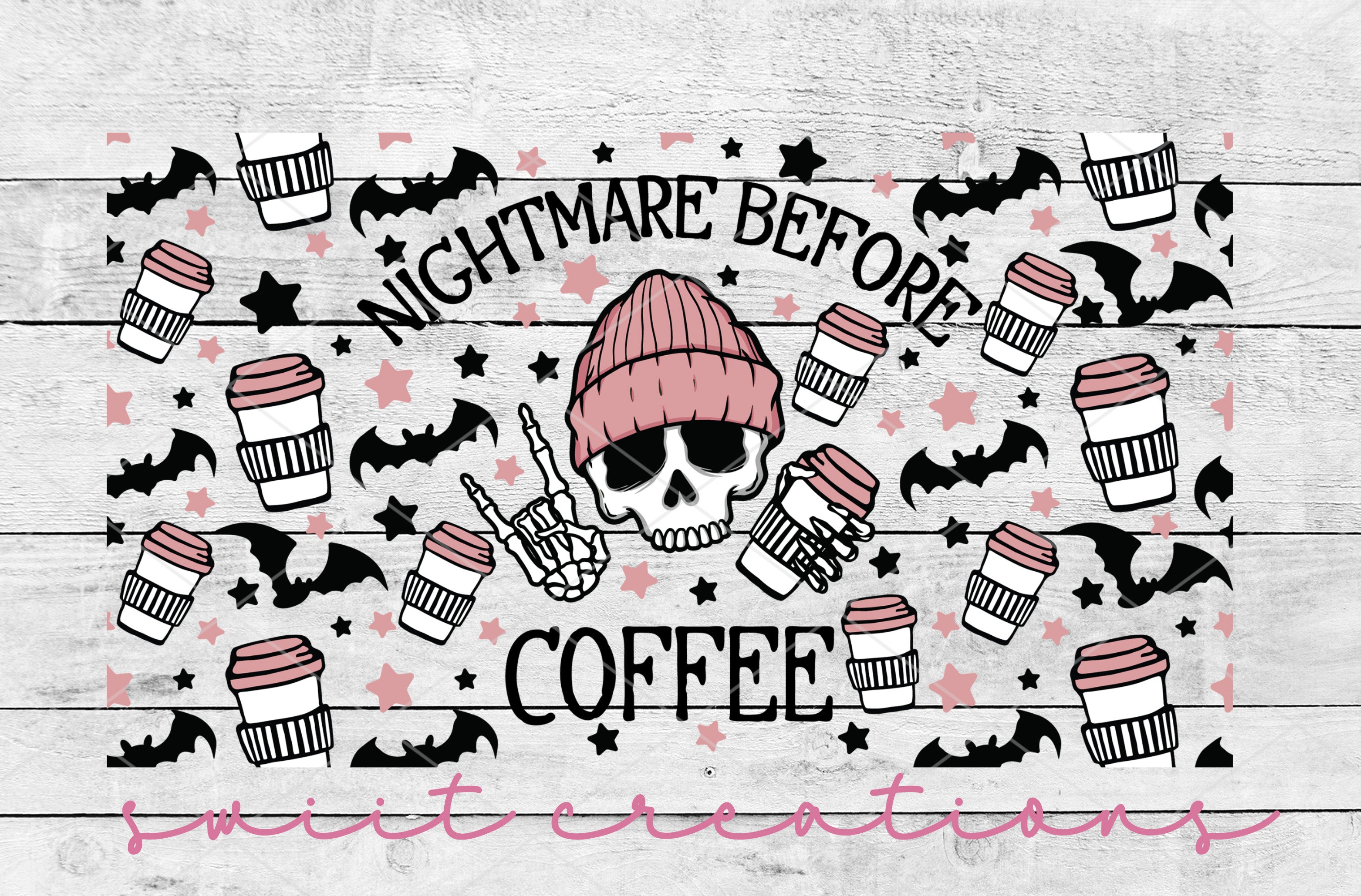 a sign that says nightmares before coffee