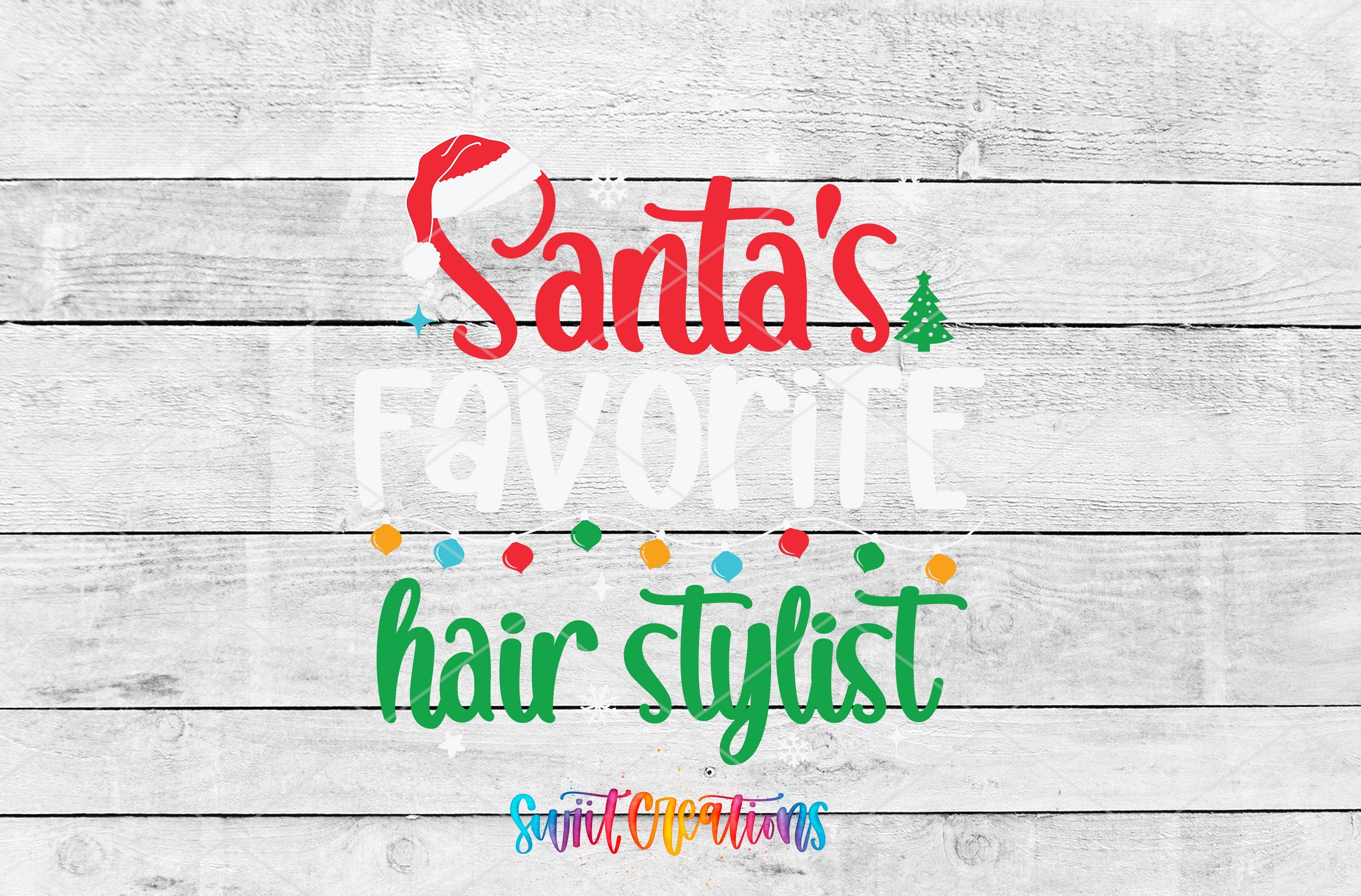 santa's favorite hair stylist svg cut file