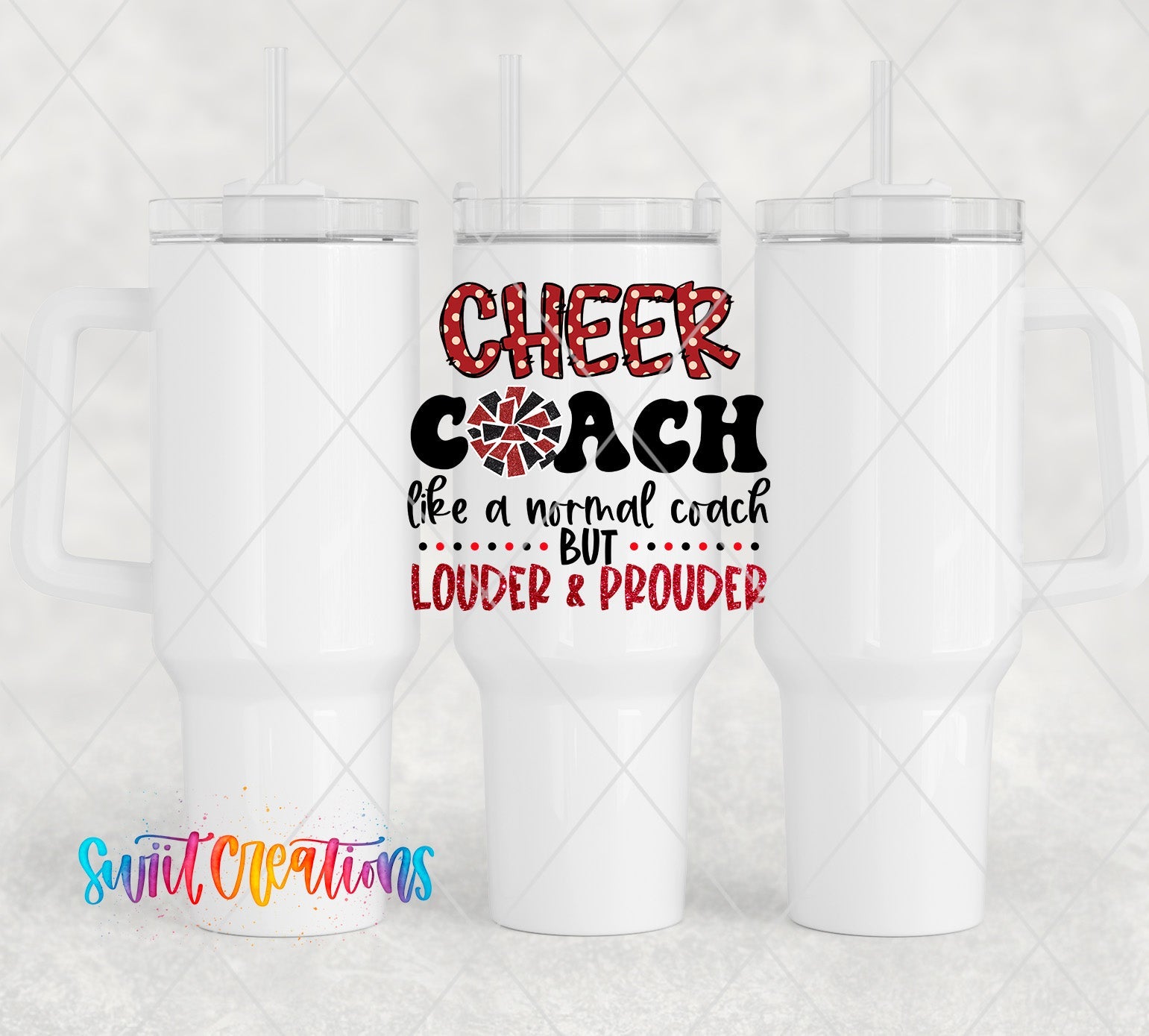 a couple of white tumblers sitting next to each other