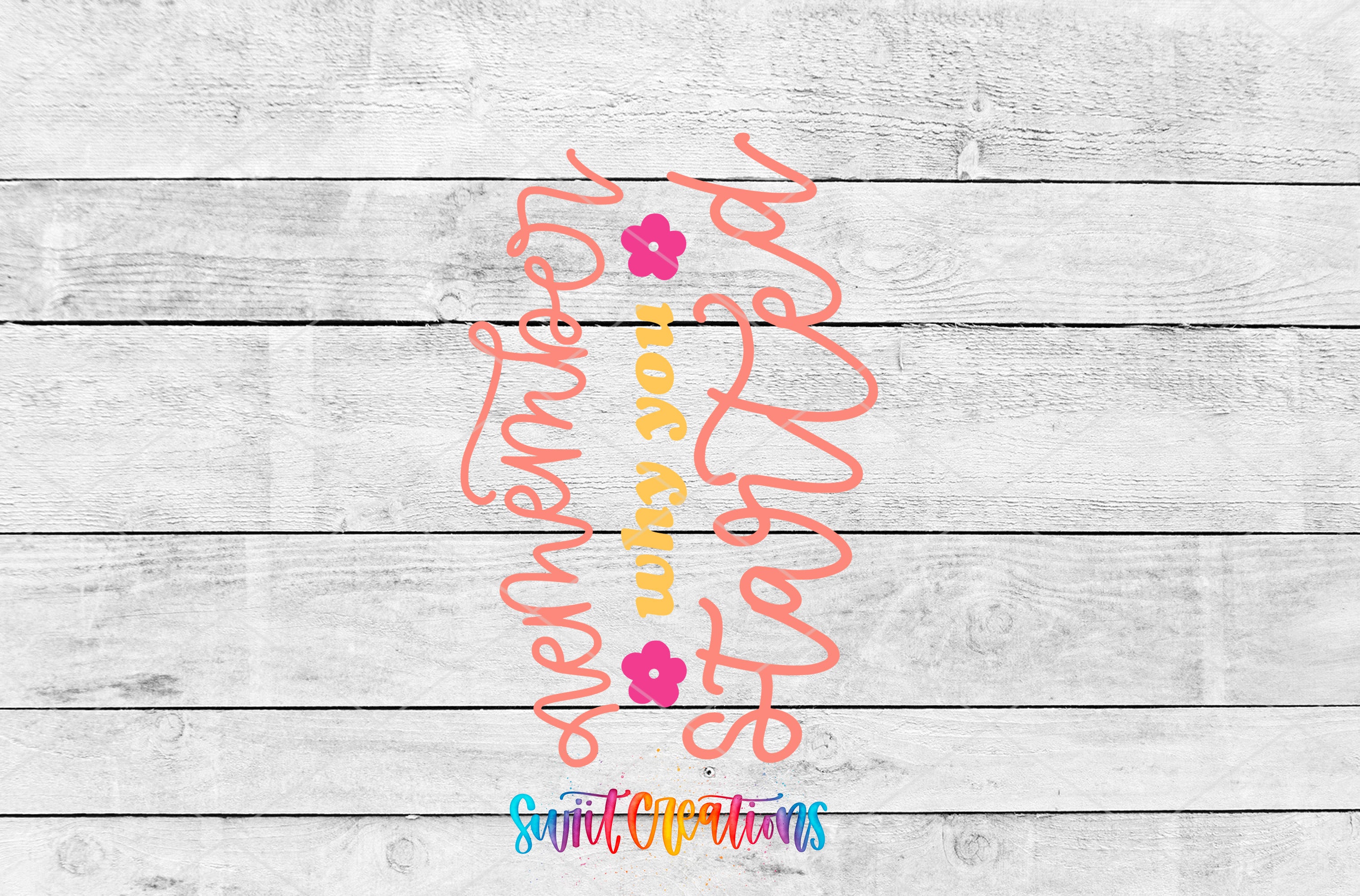 a text that reads "Remember you" in a cursive font, with two pink flowers on either side of the text.