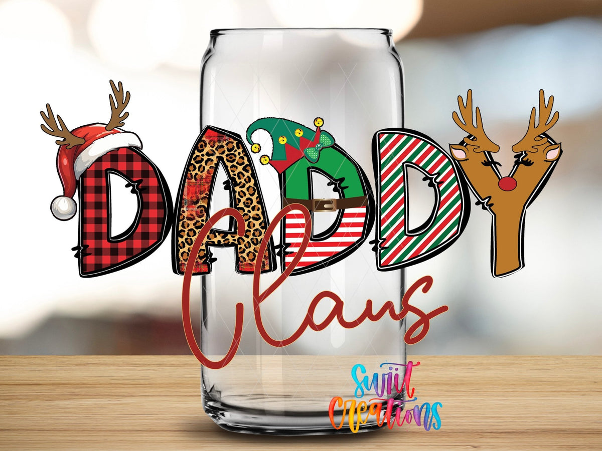 Daddy Claus Christmas UV DTF Cup Decal | UV1222 - Swiit Creations