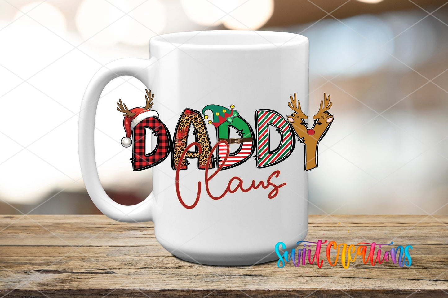 Daddy Claus Christmas UV DTF Cup Decal | UV1222 - Swiit Creations