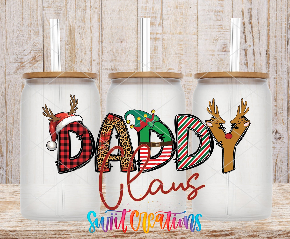 Daddy Claus Christmas UV DTF Cup Decal | UV1222 - Swiit Creations