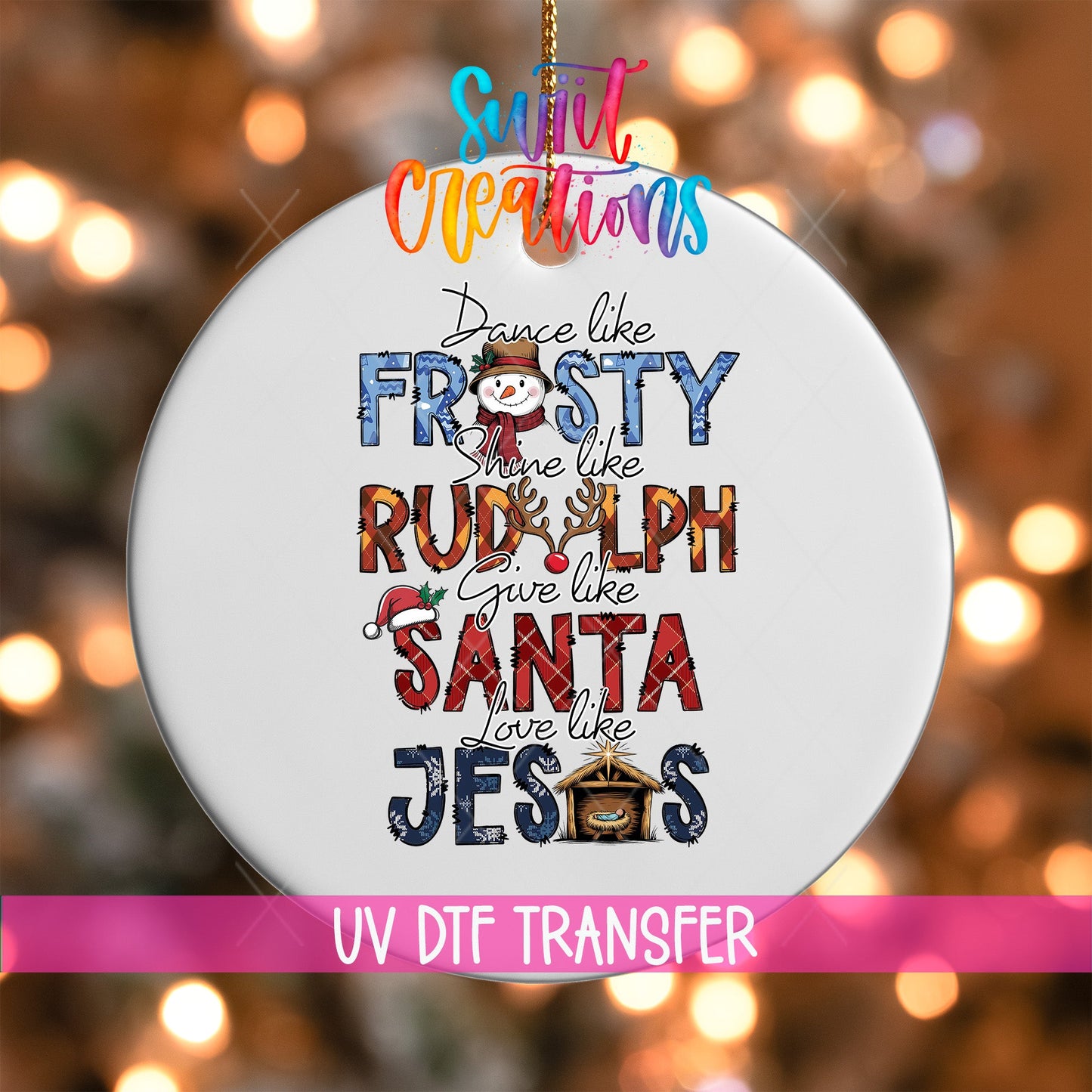 Dance Like Frosty Christmas UV DTF Ornament Transfer | O-1205 - Swiit Creations