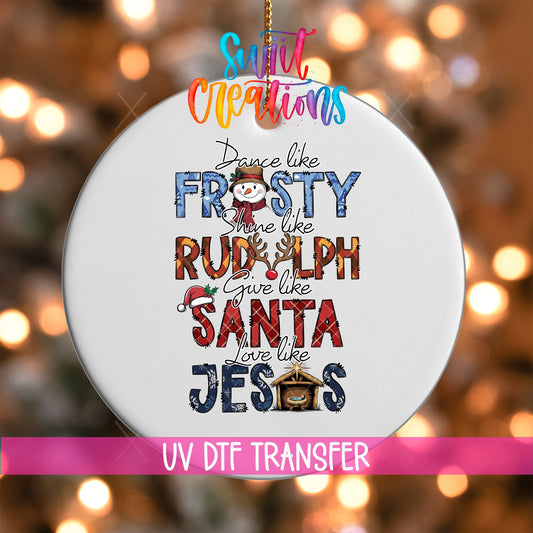 Dance Like Frosty Christmas UV DTF Ornament Transfer | O-1205 - Swiit Creations
