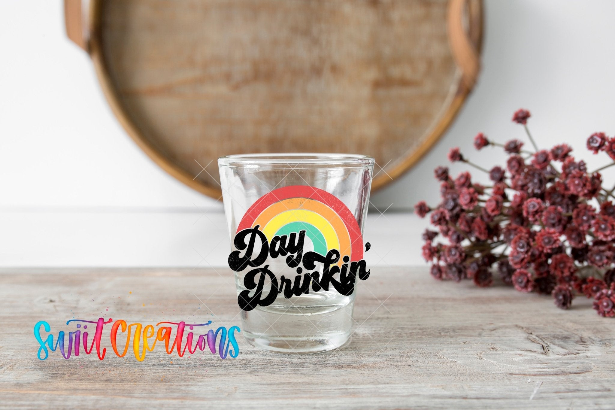 Day Drinkin' UV DTF Shot Glass Transfer | SG658 - Swiit Creations