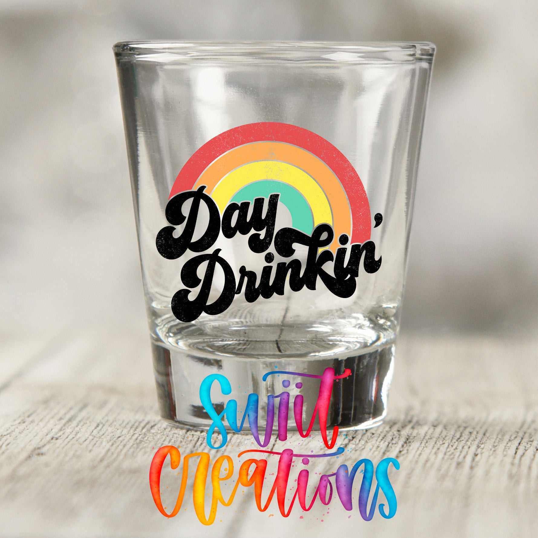 Day Drinkin' UV DTF Shot Glass Transfer | SG658 - Swiit Creations