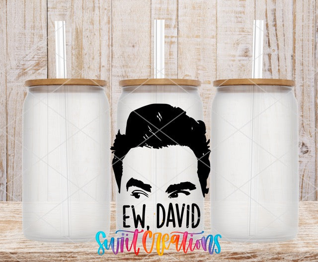 two personalized tumbles with a photo of a man's face on them