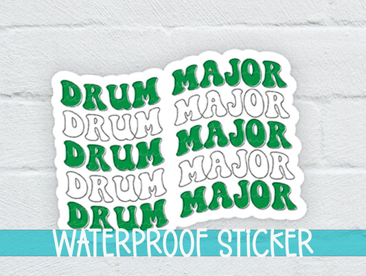 Drum Major Sticker Green and White SS836 - Swiit Creations