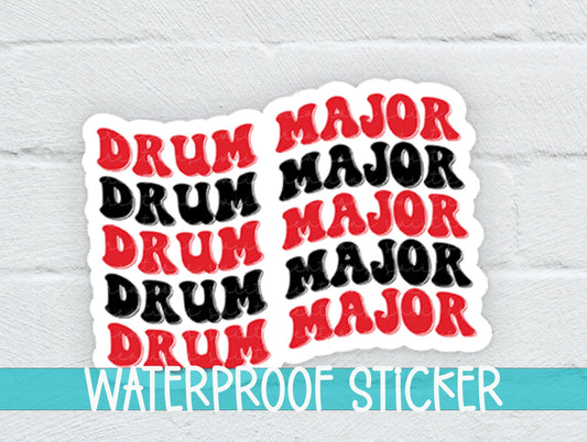 Drum Major Sticker Red and Black SS718 - Swiit Creations