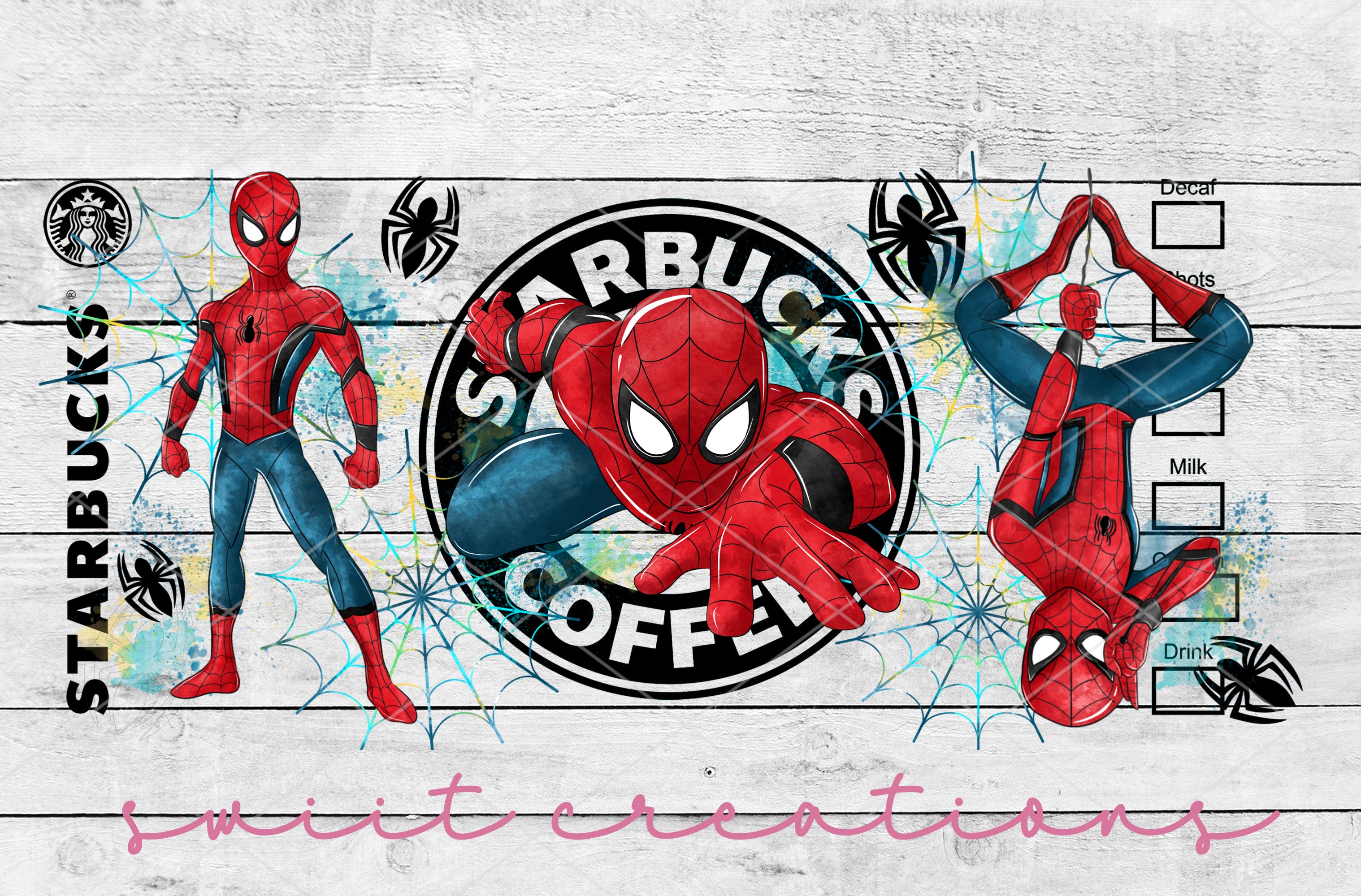 spider - man and spider - man stickers on a white background