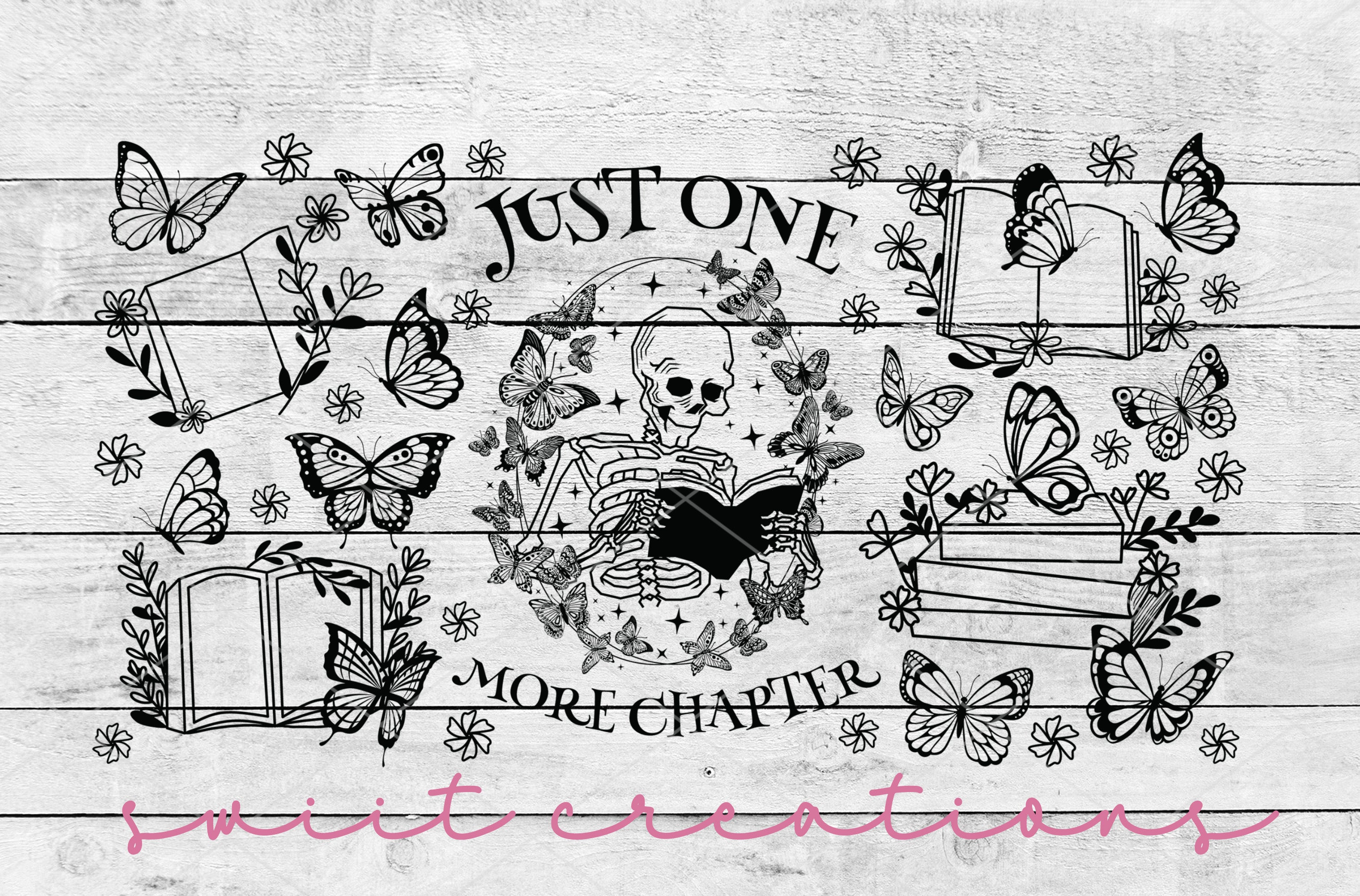a wooden wall with a sign that says just one