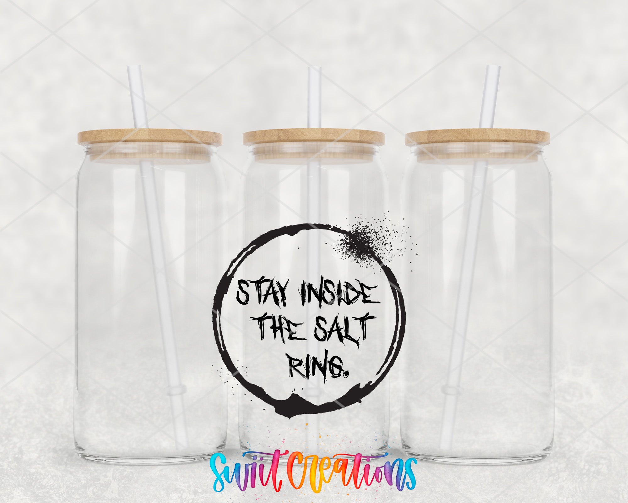 a couple of glass jars with straws in them