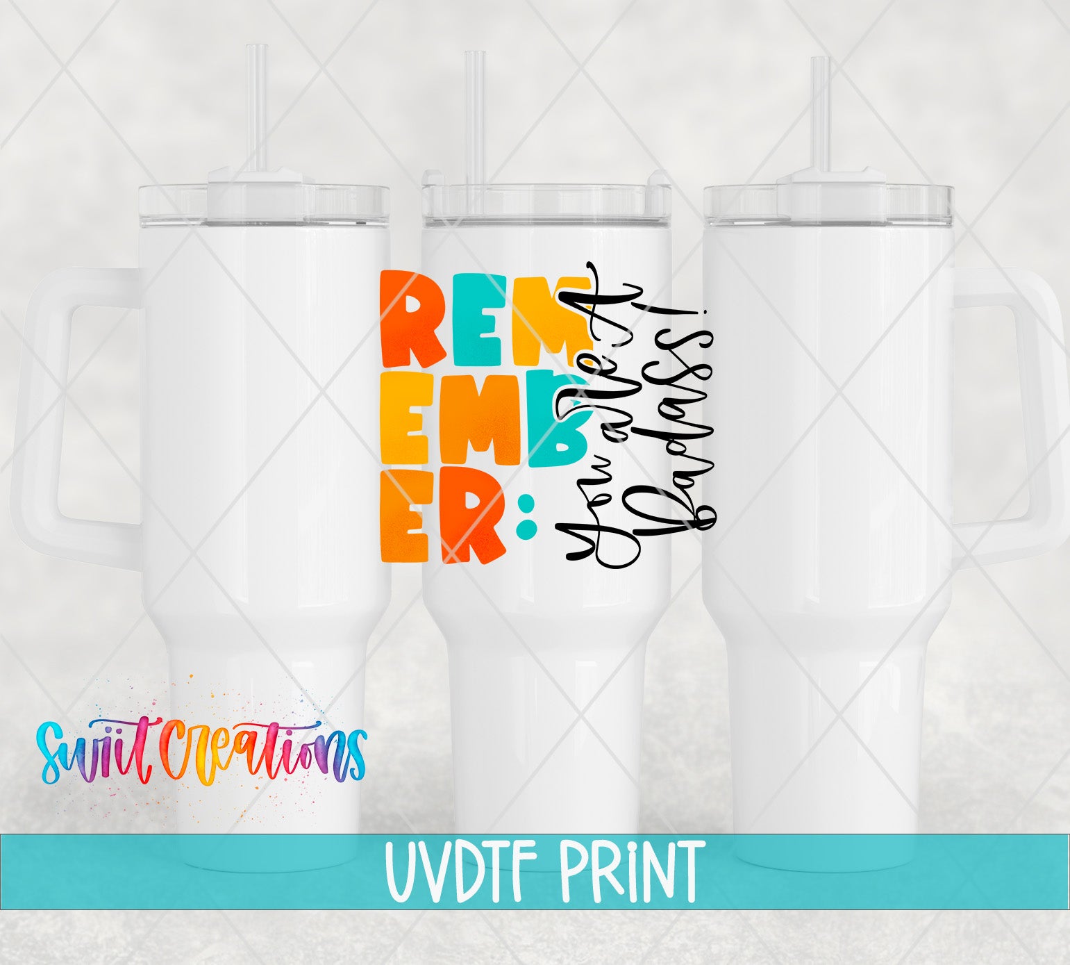 three personalized tumblers with the words remember