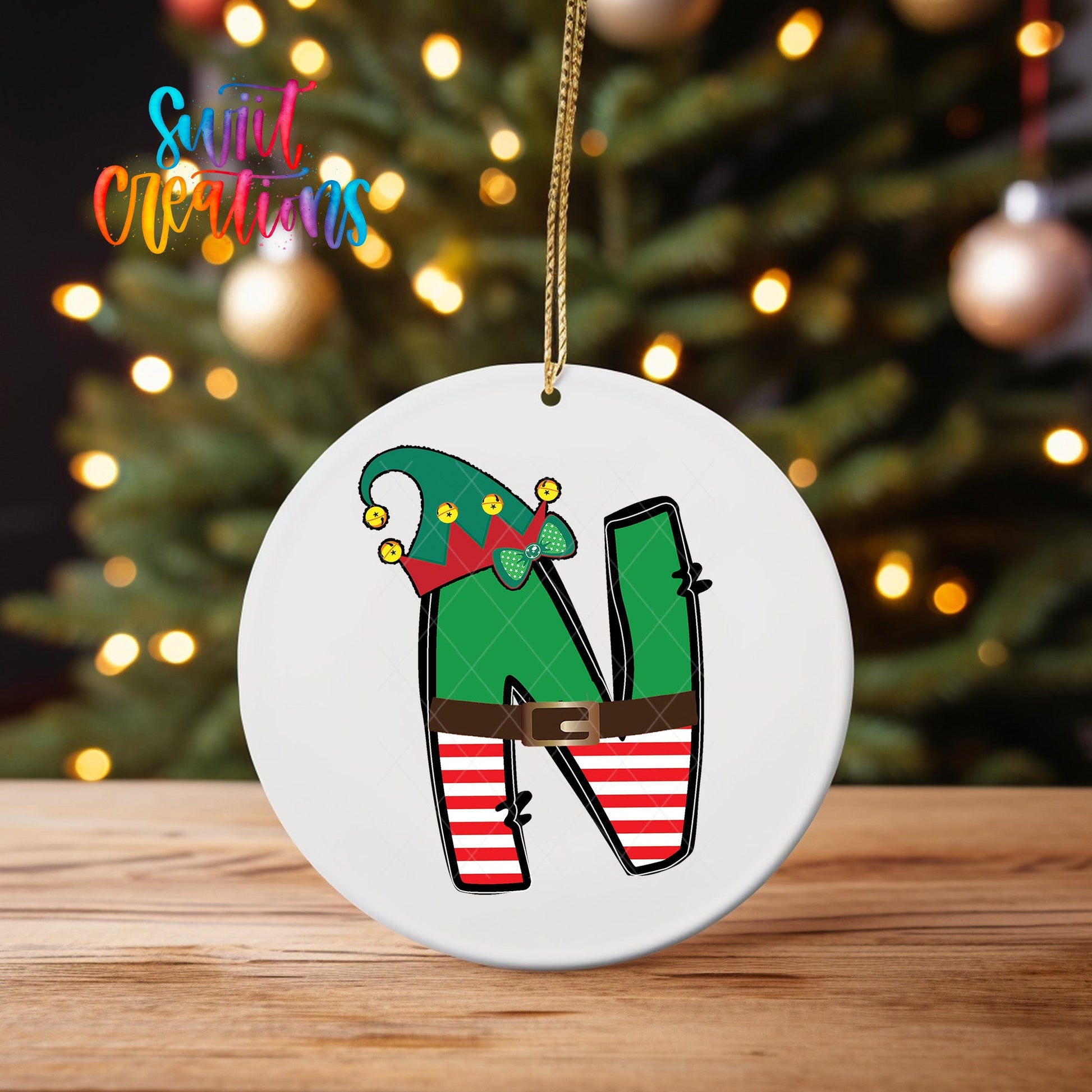 Elf Christmas Personalized Christmas Ornament CFO03 - Swiit Creations