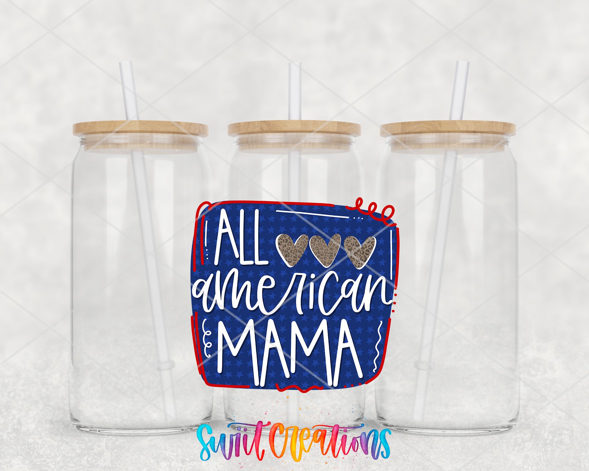 a couple of glass jars with straws in them