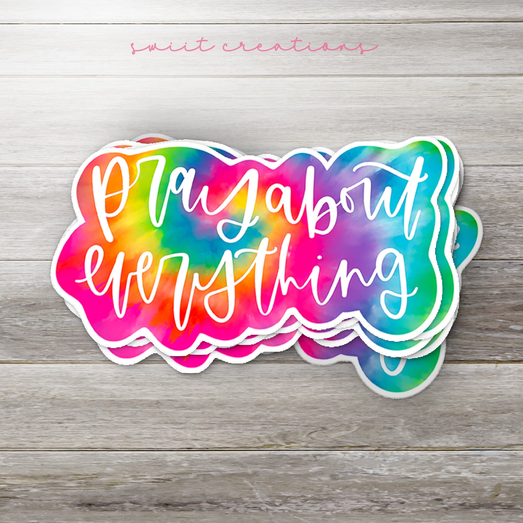 a sticker with the words pragart everthing on it