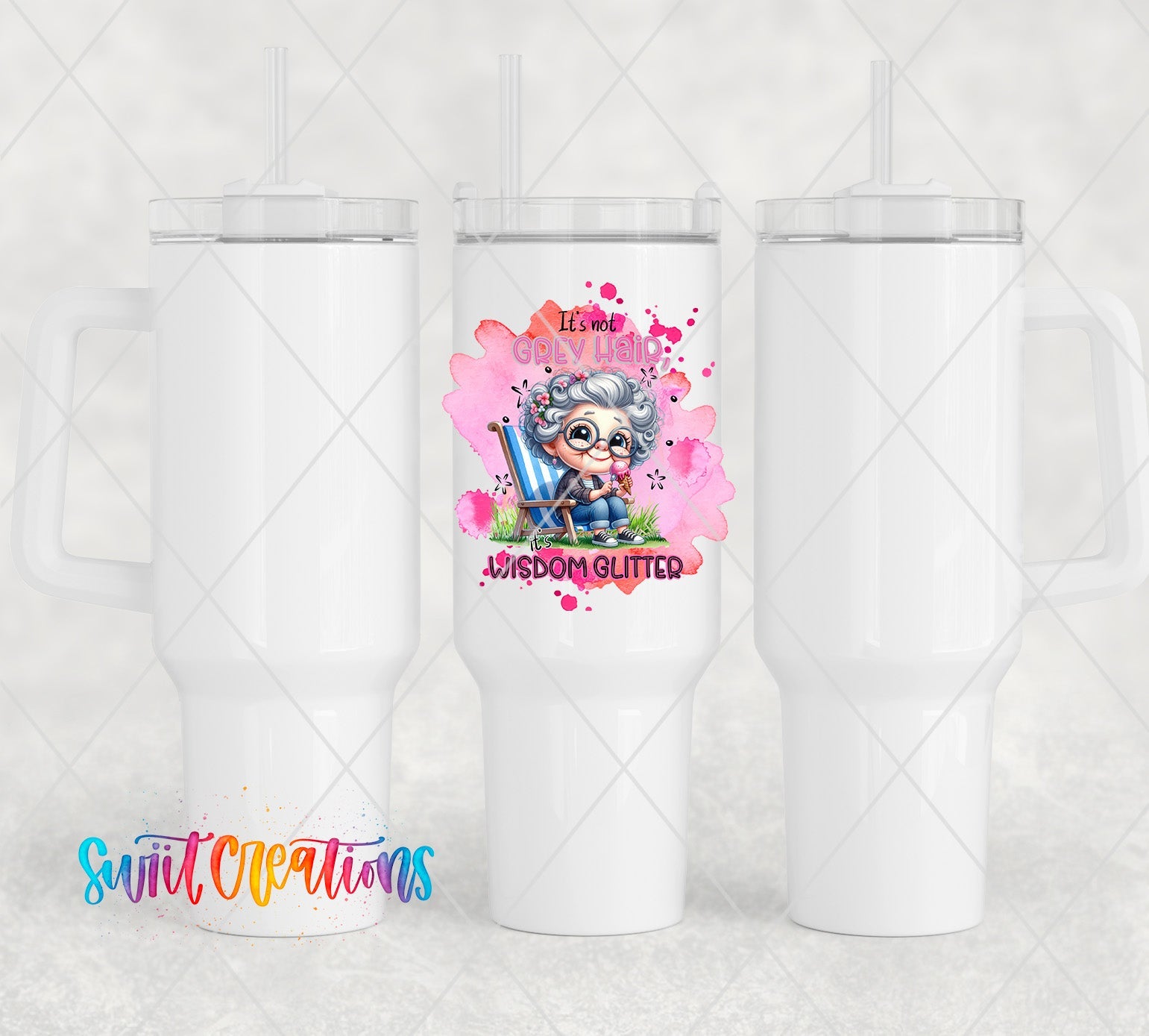 a couple of white cups sitting next to each other