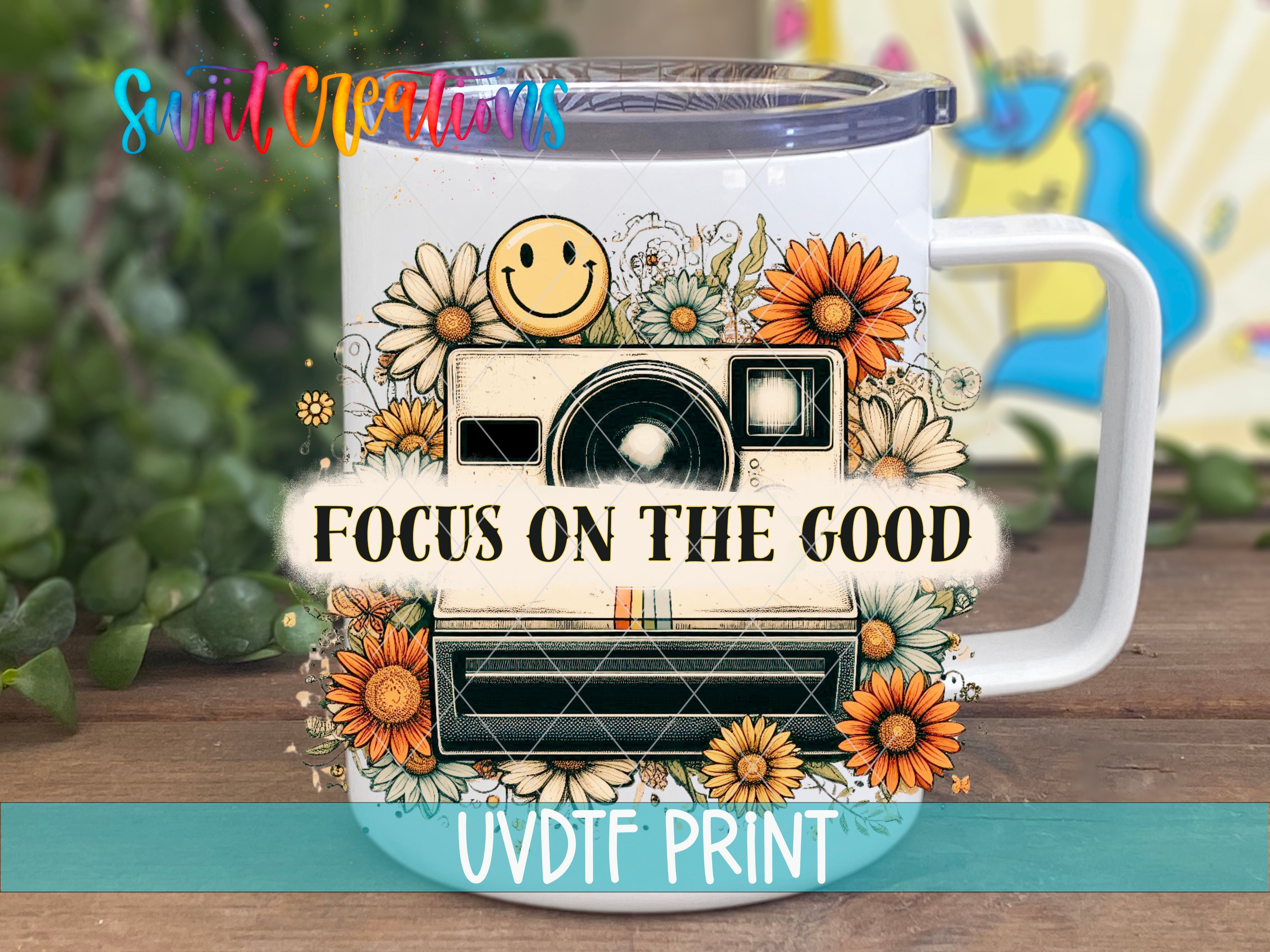 a coffee mug with the words focus on the good on it