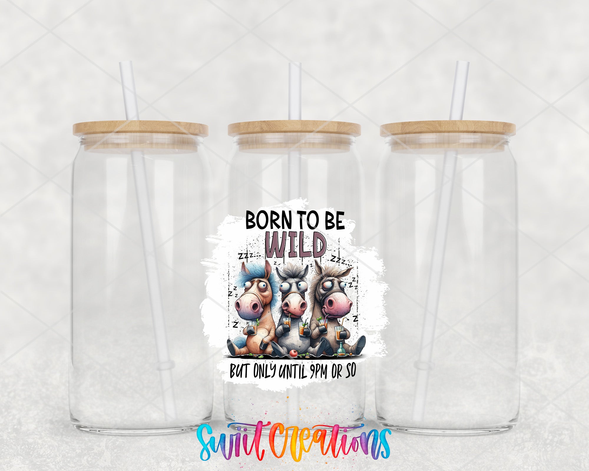 two plastic cups with straws on the lids