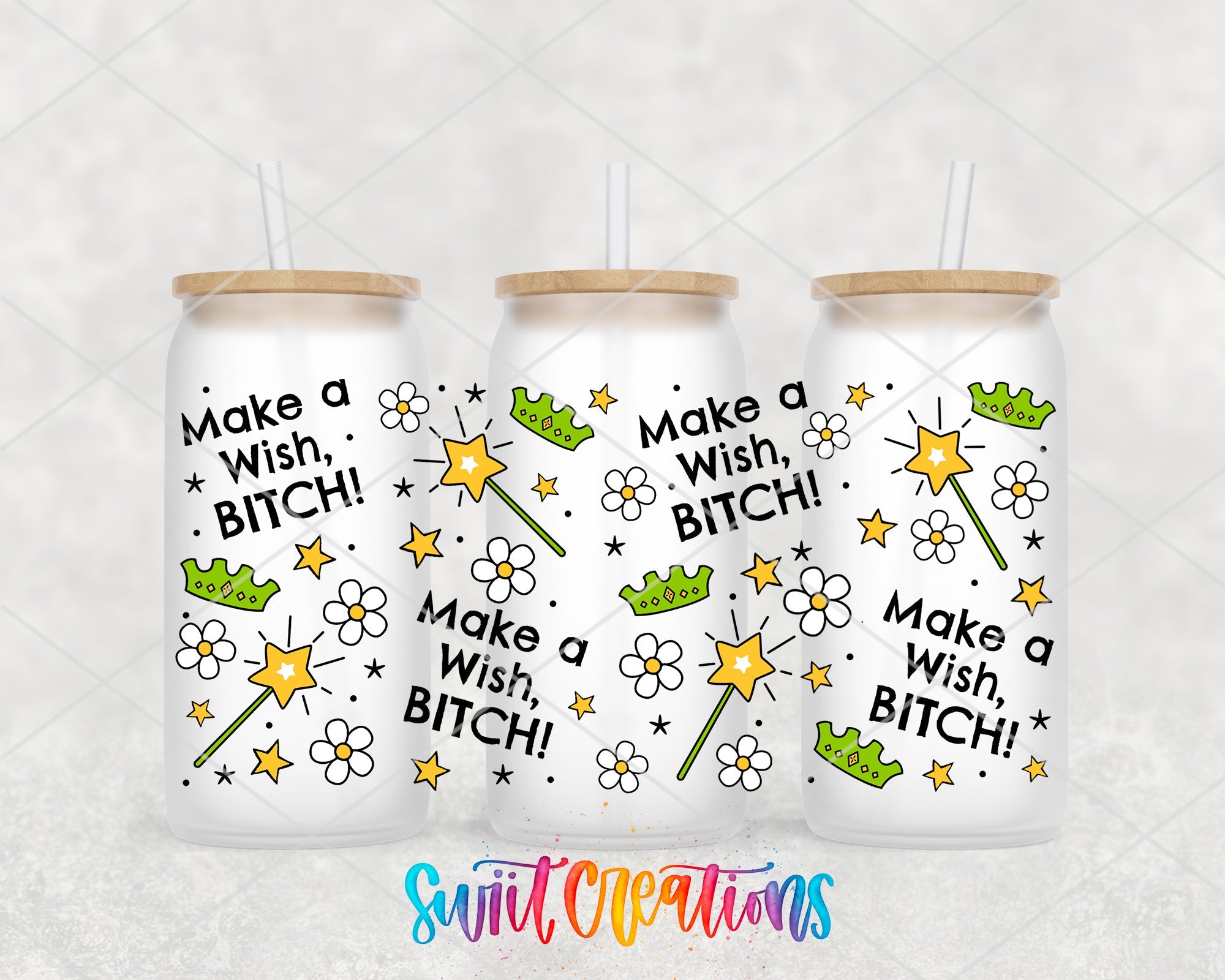 Fairy Wand Make A Wish Sassy UV DTF Transfer Tumbler Wrap | DTF331 - Swiit Creations