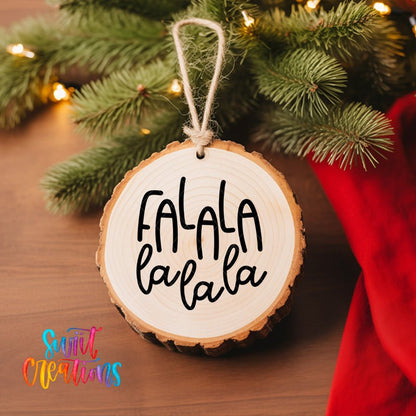 FaLaLaLaLa Christmas UV DTF Ornament Transfer | O-010 - Swiit Creations