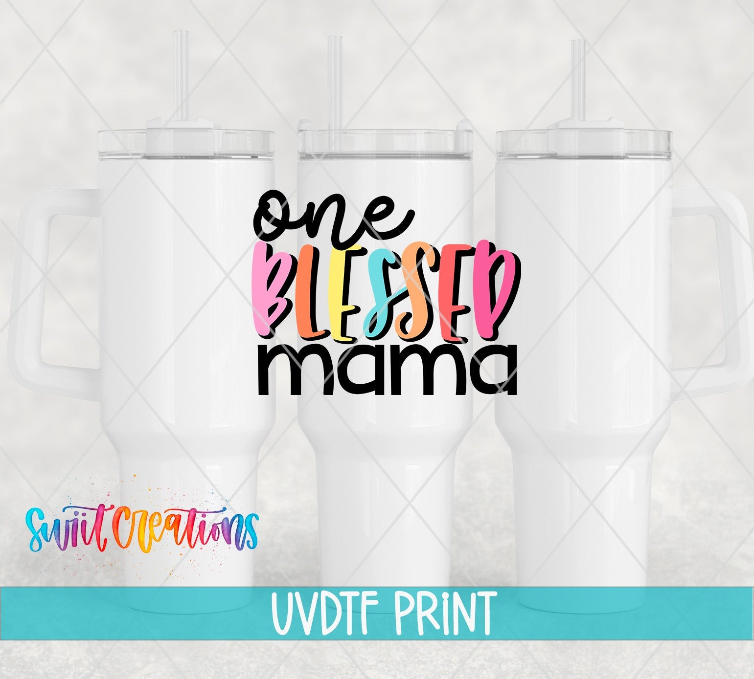 a set of three coffee mugs with the words one bliss mama on them