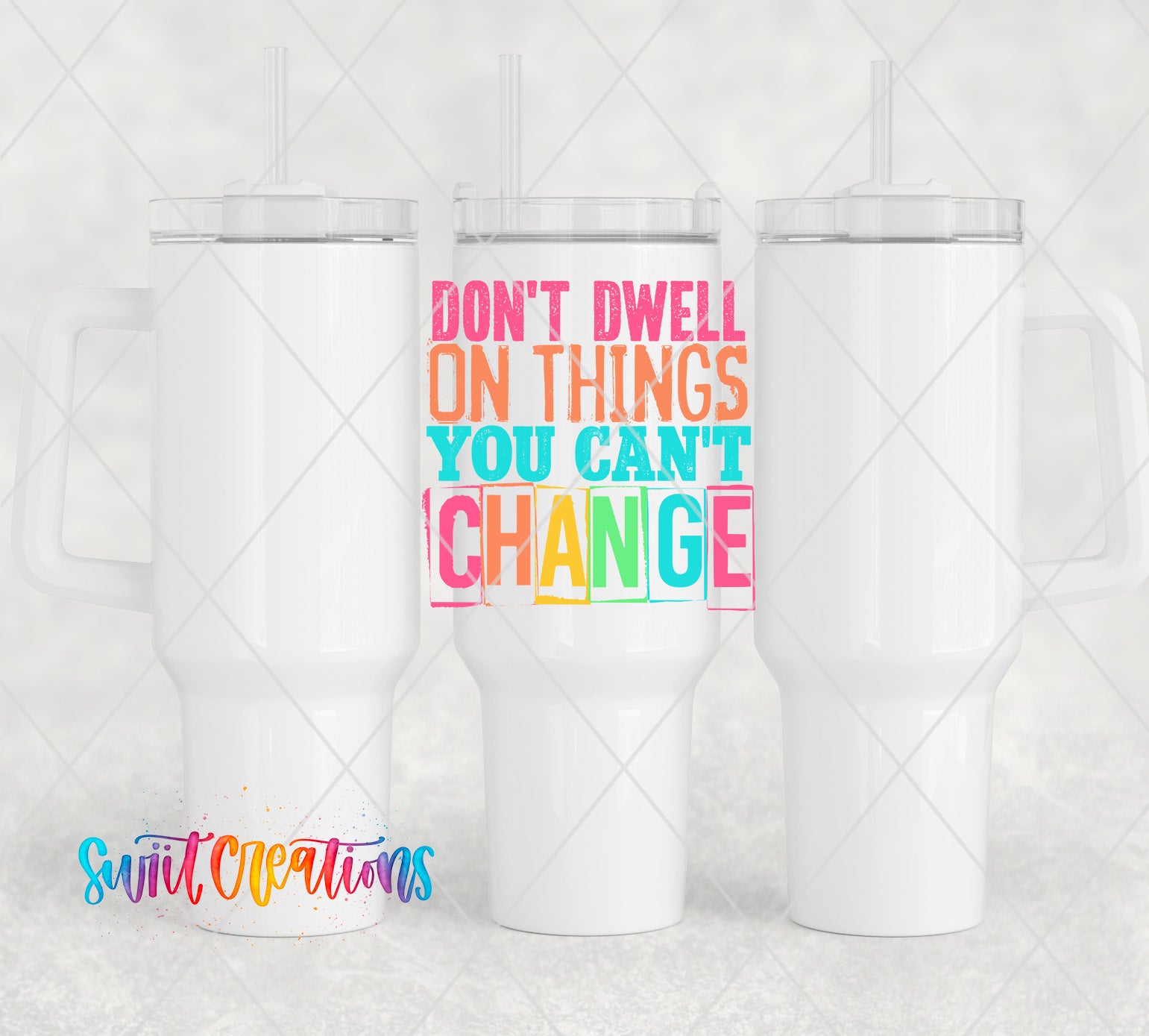 a couple of white coffee mugs sitting next to each other