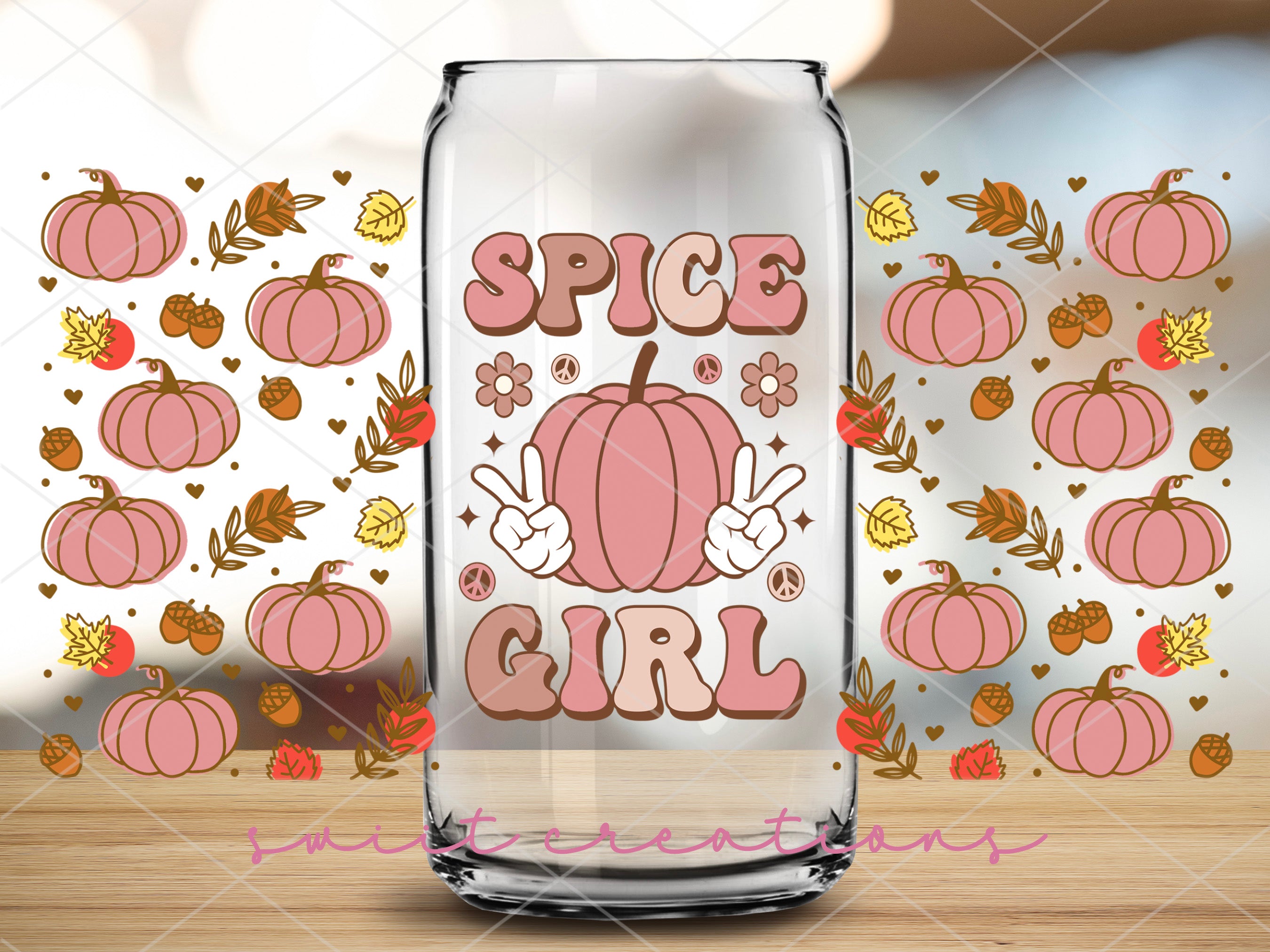 a glass jar with the words spice girl on it