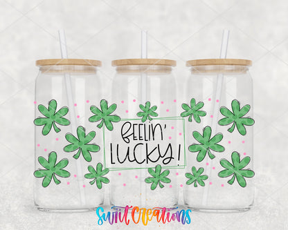 Feelin’ Lucky UV DTF Transfer Tumbler Wrap | Shamrock St Patrick’s Day | DTF028 - Swiit Creations
